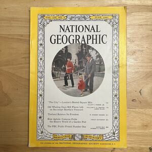 Vintage National Geographic June 1961 London Marthas Vineyard Thailand FBI Aphid